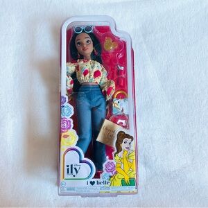Disney ily Belle Doll with Red Floral Top and Blue Jeans